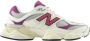 New Balance Wit Paarse Dames Sneakers 2024 White Unisex - Thumbnail 1