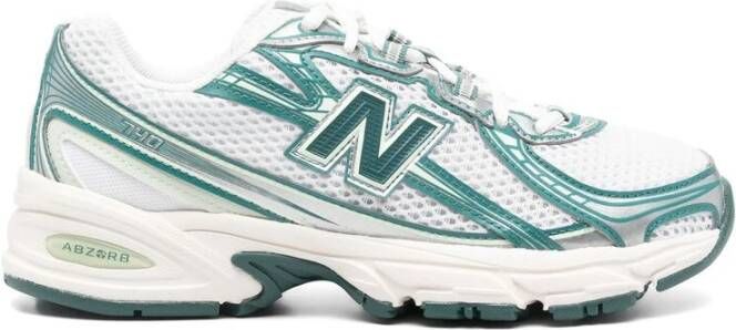 New Balance Wit Teal Groen Panel Sneakers Multicolor Dames