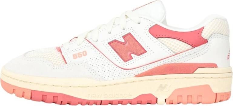 New Balance Witte en roze damessneakers jaren 90 stijl Multicolor Dames