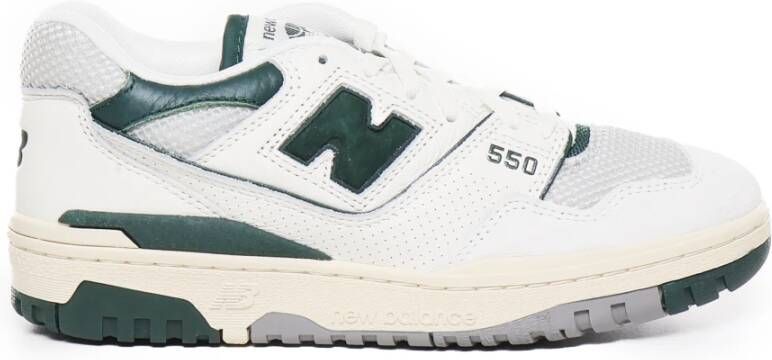 New Balance Witte Groene Leren Stoffen Sneakers Multicolor Heren