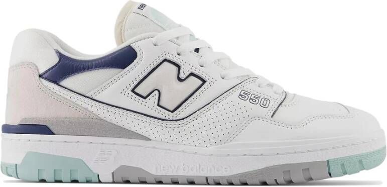 New Balance Witte lage sneakers met klassieke basketbalstijl White Heren