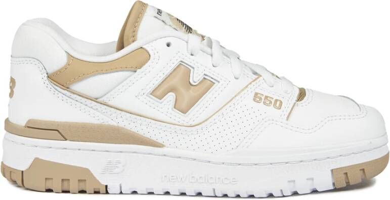 New Balance Witte Leren Logo Sneakers White Dames