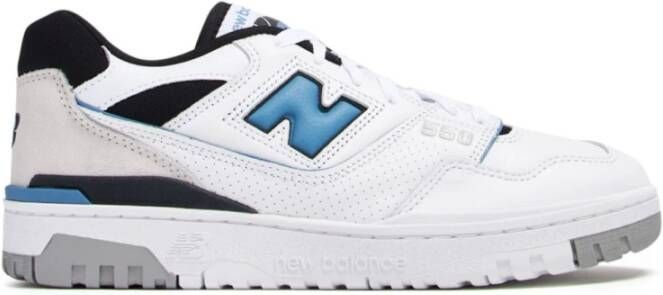 New Balance Witte Leren Platte Schoenen Rubberen Zool White Heren