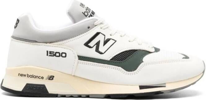 New Balance Witte Leren Sneaker Paneelontwerp White Heren