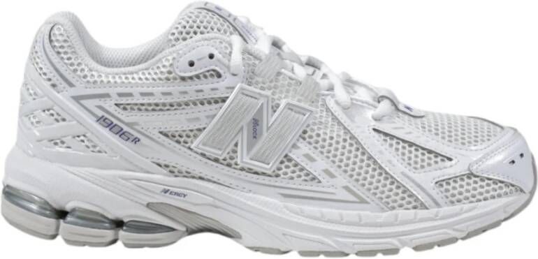 New Balance Witte Leren Sneakers met Rubberen Zool White Dames