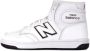 New Balance Logo Sneakers met Rubberen Zool en Leren Bovenwerk White Unisex - Thumbnail 5