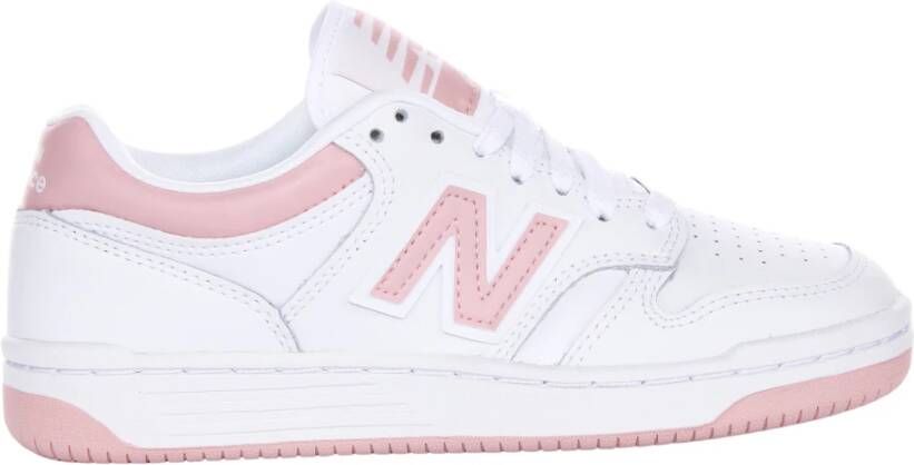 New Balance Witte Roze Basketbal Stijl Sneakers White Dames