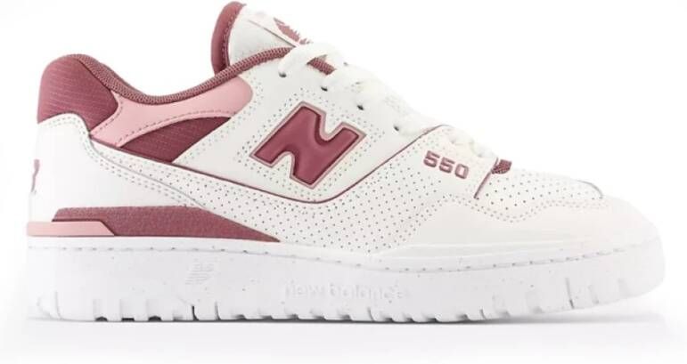 New Balance Witte Sneakers met Rode en Roze Details Wit Dames