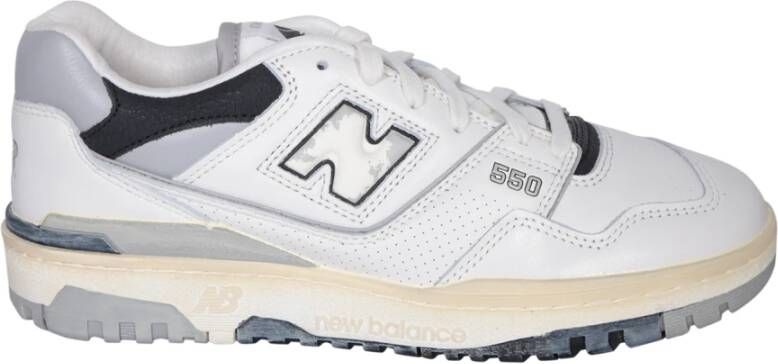 New Balance Witte Sneakers Stijlvol Ronde Neus Vetersluiting White Heren