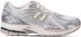 New Balance Zilver Eco-Leren Sneakers met Logo Gray Dames - Thumbnail 1