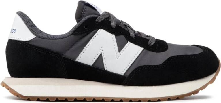 New Balance Zwarte Bimateriaal Sneakers met Groot Logo Black Heren