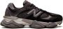 New Balance Zwarte Leren Sneakers Dikke Zool Black Dames - Thumbnail 1