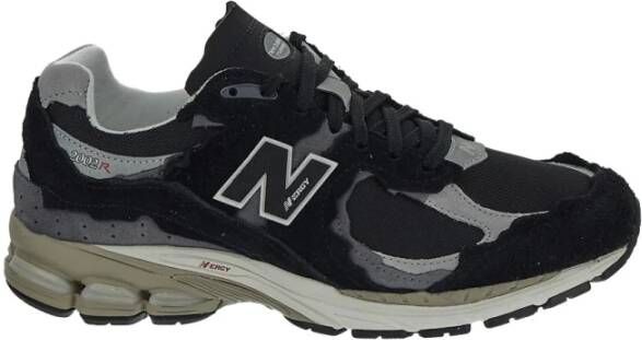 New Balance Zwarte Mesh & Suède Veterschoenen Black Dames