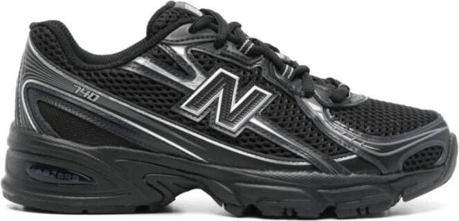 New Balance Zwarte Mesh Panel Sneakers Black Dames