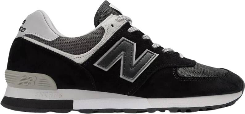 New Balance Zwarte platte schoenen 576 stijl Black Heren