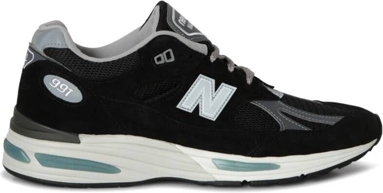 New Balance Sneakers met paneelconstructie en logoborduursel Black