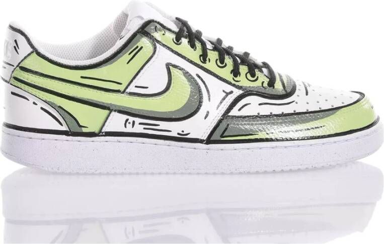 Nike Aangepaste Groen Witte Sneakers Multicolor Heren