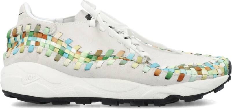 Nike Air Footscape Woven Sneakers Wit Zwart White Dames