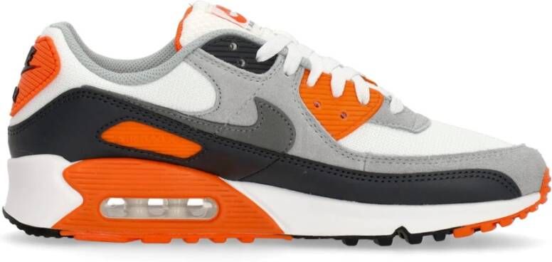 Nike Air Max 90 Lage Schoen Wit Grijs Oranje Multicolor Heren