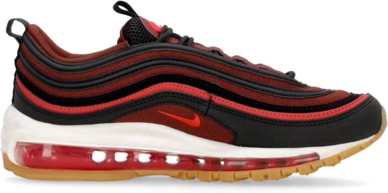 Nike Air Max 97 Lage Sneaker Zwart Rood Wit Red Heren