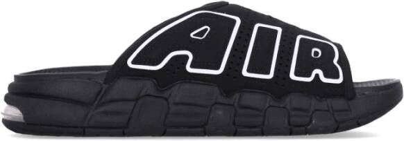 Nike Air More Uptempo Slide Zwart Wit Black Heren