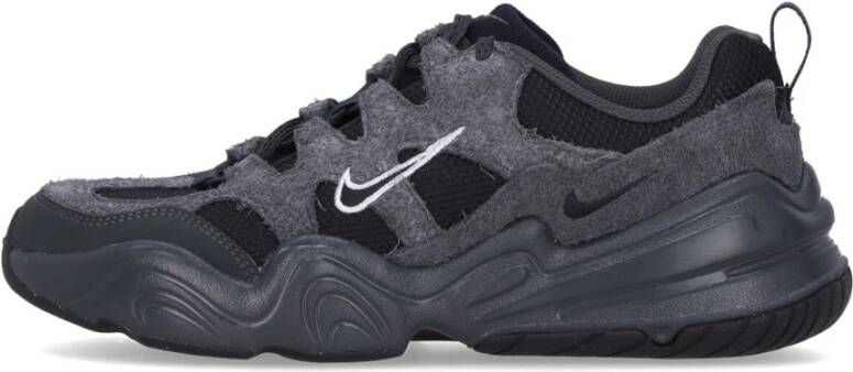 Nike Antraciet Lage Sneaker met Swoosh-logo Black Heren