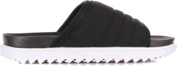 Nike Asuna Slide Damesslippers Zwart Wit Black Dames