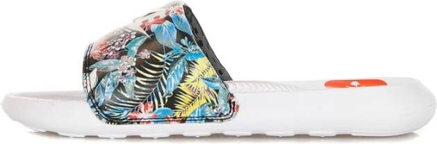 Nike Bedrukte Slide Slippers Zwart Wit Multicolor Dames