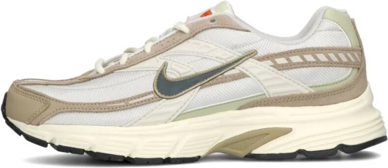 Nike Beige Sneakers Stijlvolle Look Groen Accent Multicolor Heren