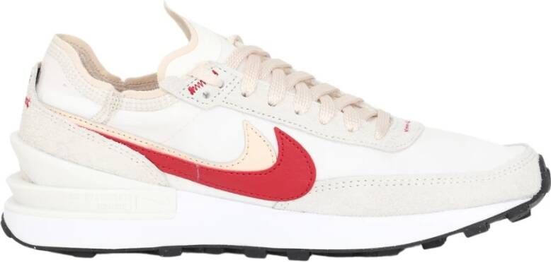 Nike Beige Sport Sneakers voor Dames Wit Dames