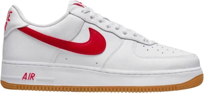 Nike Beperkte Editie Rood Gum Air Force 1 White Heren