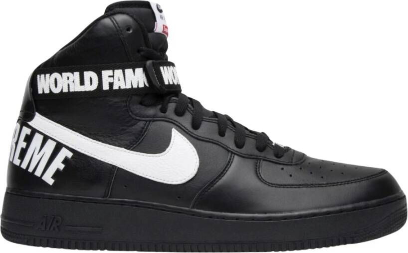 Nike Beperkte editie Supreme Air Force 1 High Black Heren