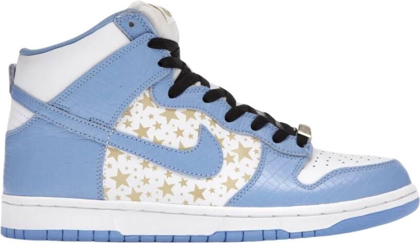 Nike Beperkte Editie Supreme Dunk High Pro SB Blauwe Sterren Blue Heren