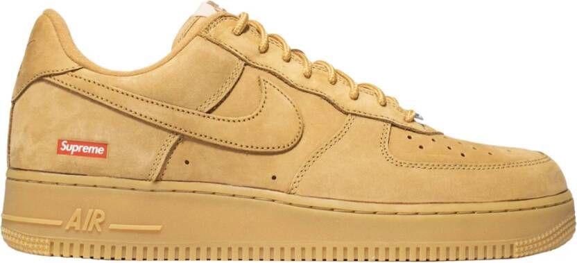 Nike Beperkte Editie Supreme Flax Sneakers Beige Heren