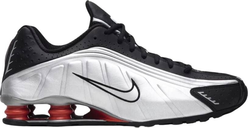 Nike Beperkte Editie Zwart Metallic Zilver Shox R4 Black Heren