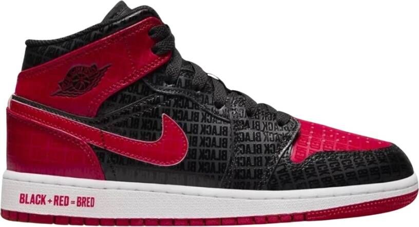 Nike Beperkte oplage Air Jordan 1 Mid Bred Multicolor Dames