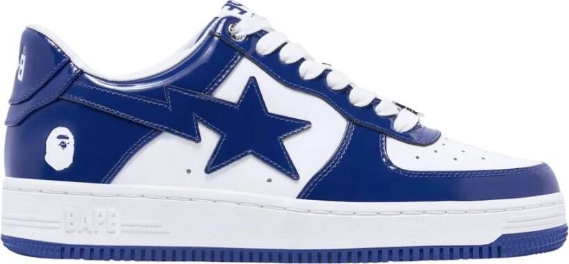 Nike Beperkte oplage Bape Sta Patentleer Blue Heren