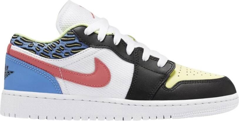 Nike Beperkte Oplage Kinderkunst Air Jordan 1 Low Multicolor Dames