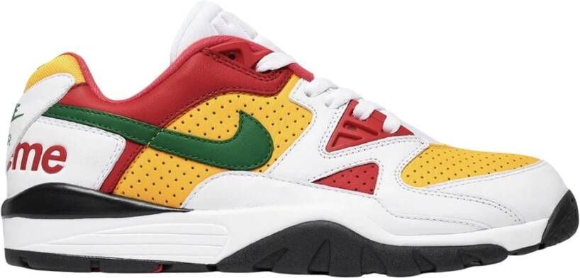 Nike Beperkte oplage Lage Supreme Sneakers Wit Geel Rood Multicolor Heren