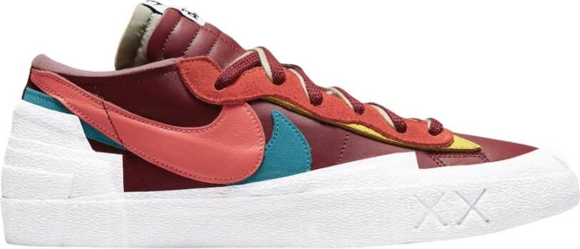 Nike Beperkte oplage Low sacai Kaws Rood Multicolor Heren