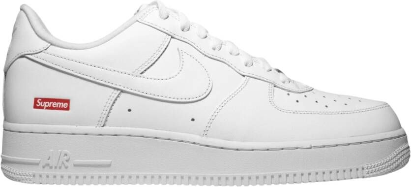 Nike Beperkte oplage Supreme Air Force 1 Low White Heren