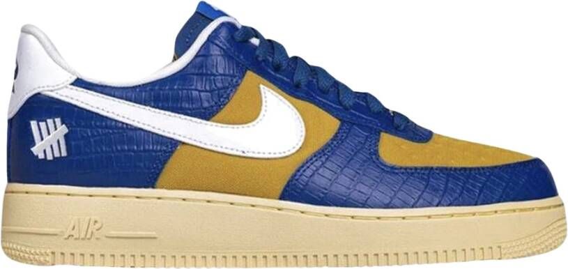 Nike Beperkte Oplage Undefeated Dunk Vs. AF1 Croc Blauw Geel Blue Heren