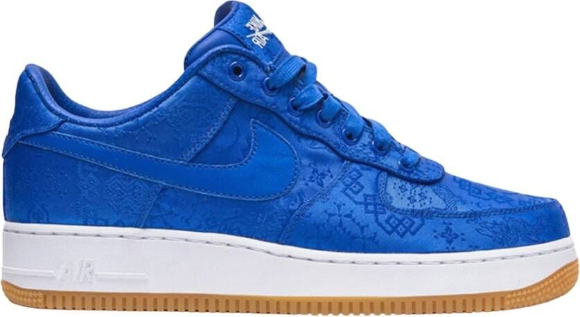 Nike Blauw Zijde Limited Edition Air Force 1 Blue Heren