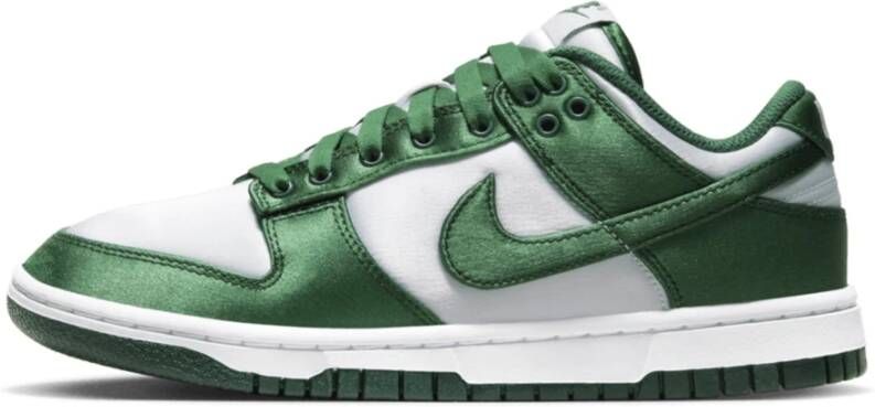 Nike Blauwe Airbrush Lage Satijnen Sneaker Green Dames