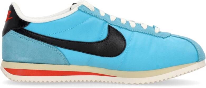 Nike Cortez Textiel Lage Schoen Blauw Zwart Rood Blue Heren