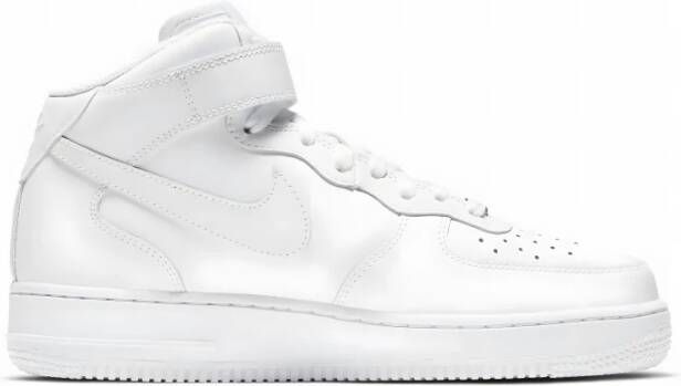 Nike Air Force 1 Mid basisschool Schoenen White Leer Textil Foot Locker