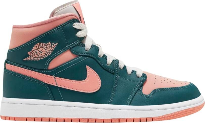 Nike Donker Teal Groen Air Jordan 1 Mid Multicolor Heren