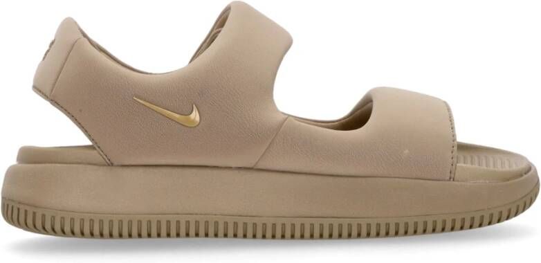 Nike Gevormde Rubberen Sandaal in Khaki Beige Heren