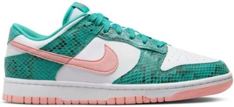 Nike Gewassen Teal Slangenprint Lage Dunk Multicolor Heren