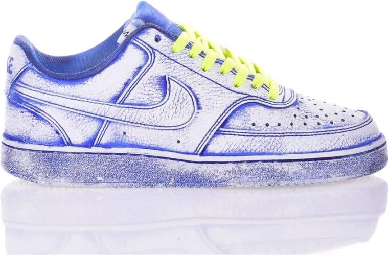 Nike Handgemaakte Blauwe Sneakers Customized Schoenen Multicolor Heren
